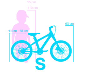 a graphic of a mountainbike displaying the size S